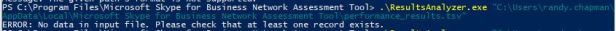 results error