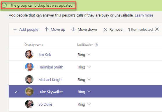 Group Call Pickup and Delegation in Microsoft Teams