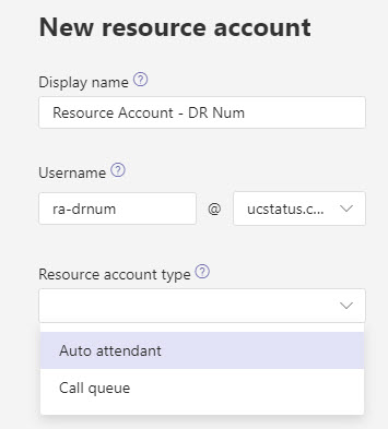 new resource account
