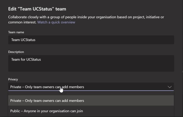 team privacy